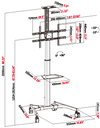 Vision Mobiele Stand/Trolley VFM-F20 