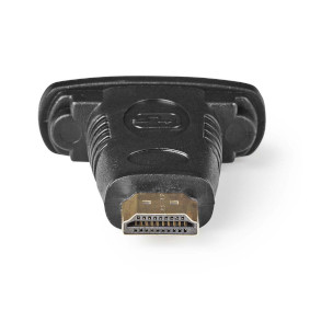 Nedis CVGP34910BK HDMI™-Adapter | HDMI™ Connector | DVI-D 24+1-Pins Female | Verguld | Recht | ABS | Zwart | 1 Stuks | Polybag