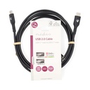 Nedis CCGL60710BK20 USB-C Kabel 2m USB2.0 Zwart