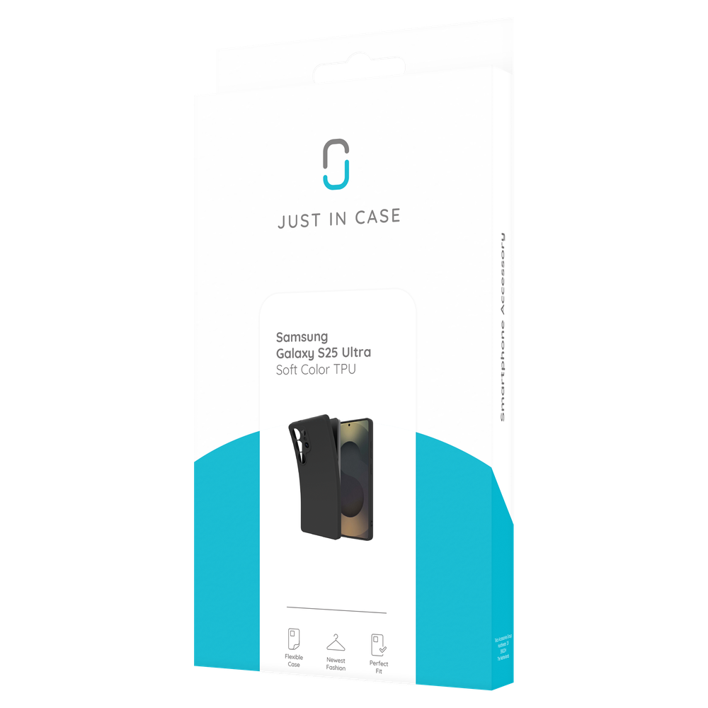 Just in Case Premium Liquid Color TPU-hoesje 8504395 Samsung Galaxy S25 Ultra Zwart