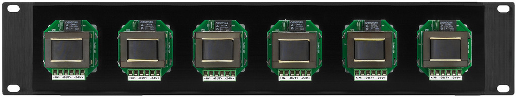 Monacor ATT-1950 19" PA-verzwakker 10 stappen 6x50W zwart