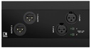 Audac - NWP222/B -Netwerk in  & uitgangspaneel   2 x XLR in  & uit + BT 4 x 2 CH 