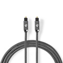 Nedis CATB25000GY50 Optical Audio Cable TosLink 5m Gold Plated Gun Metal Grey