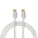 Câble DisplayPort Nedis CCTB37014AL20 8K à 60 Hz plaqué or 2 m Argent