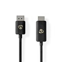 Nedis CCGB37108BK18 DisplayPort-Adapter DisplayPort - HDMI 8K@30Hz Vernikkeld 1.8m Zwart
