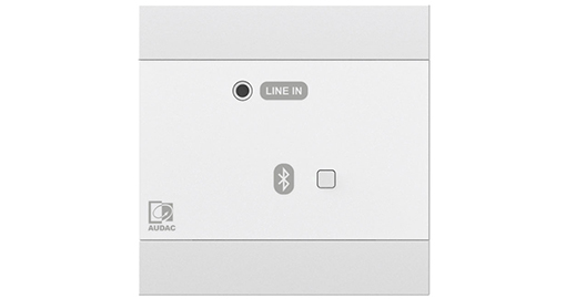 Audac - NWP300/W -Netwerkingangspaneel   BT + 3,5 mm jack 4 CH   