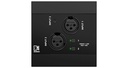 Audac - NWP320/B -Netwerkingangspaneel   2 x XLR + 3,5 mm jack + BT 4 CH   
