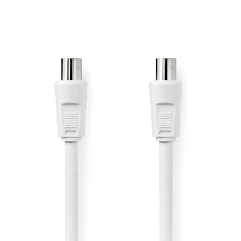 Câble coaxial Nedis CSGL40000WT15 nickelé 90 dB 75 ohms double blindage 1,5 m blanc