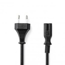 Câble d'alimentation Nedis CEGL11040BK30 Euro IEC-320-C7 nickelé 3 m noir