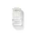 Nedis CCGB89330TP RJ45-Connector Pass Through UTP CAT5 Verguld 10 Stuks Transparant