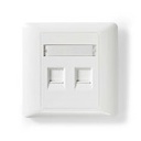 Nedis CCGB89760WT Network Keystone Faceplate RJ45 2 Ports White