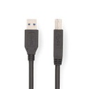 Nedis CCGL61100BK20 USB 3.2 Gen 1 Cable USB-A - USB-B 5 Gbps Nickel-plated 2m Black