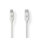 Nedis CCGL39650WT20 Lightning Cable USB 2.0 Lightning - USB-C 480 Mbps Nickel-plated 2m White