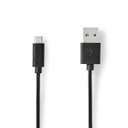 Nedis CCGL60500BK10 USB 2.0 Cable USB-A - USB Micro-B 10W 480 Mbps Nickel-plated 1m Black