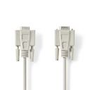 Nedis CCGL52010IV50 Serial Cable D-SUB 9-Pin - D-SUB 9-Pin Female Nickel Plated 5m White