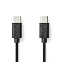 Nedis CCGL60700BK10 USB-Kabel | USB 2.0 | USB-C™ Male | USB-C™ Male | 60 W | 480 Mbps | Vernikkeld | 1.00 m | Rond | PVC | Zwart | Label