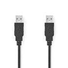 Nedis CCGL60000BK50 USB 2.0-Kabel USB-A 480 Mbps Vernikkeld 5m Zwart