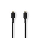 Câble USB-C Nedis CCGL60710BK20 2 m USB 2.0 Noir