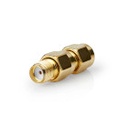 Nedis CSGB02111GD SMA-Adapter Omgekeerde Polariteit Verguld 50Ohm Goud 2 Stuks