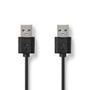 Nedis CCGL60001BK20 USB 2.0 Cable USB-A 480 Mbps Nickel Plated 2m Black