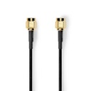 Nedis CSGB02000BK10 Coax Cable SMA Gold Plated 50Ohm Single Shielded 1m Black
