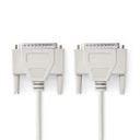 Nedis CCGL52100IV20 Serial Cable D-SUB 25-Pin Nickel Plated 2m White