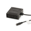 Nedis CVGB31930BK02 SCART-Kabel SCART - SCART / 3,5 mm Jack vrouwelijk Vernikkeld 480p 20cm Zwart