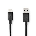 Nedis CCGL61600BK10 USB 3.2 Gen 1 Cable USB-A - USB-C 15W 5 Gbps Nickel-plated 1m Black