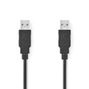 Câble USB 2.0 Nedis CCGL60000BK10 USB-A 480 Mbit/s nickelé 1 m Noir