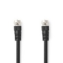 Nedis CSGL41000BK15 Coax Cable F Nickel Plated 75 Ohm Double Shielded 1.5m Black