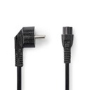 Nedis CEGL10100BK30 Power Cable Type F -| IEC-320-C5 Angled Nickel Plated 3m Black