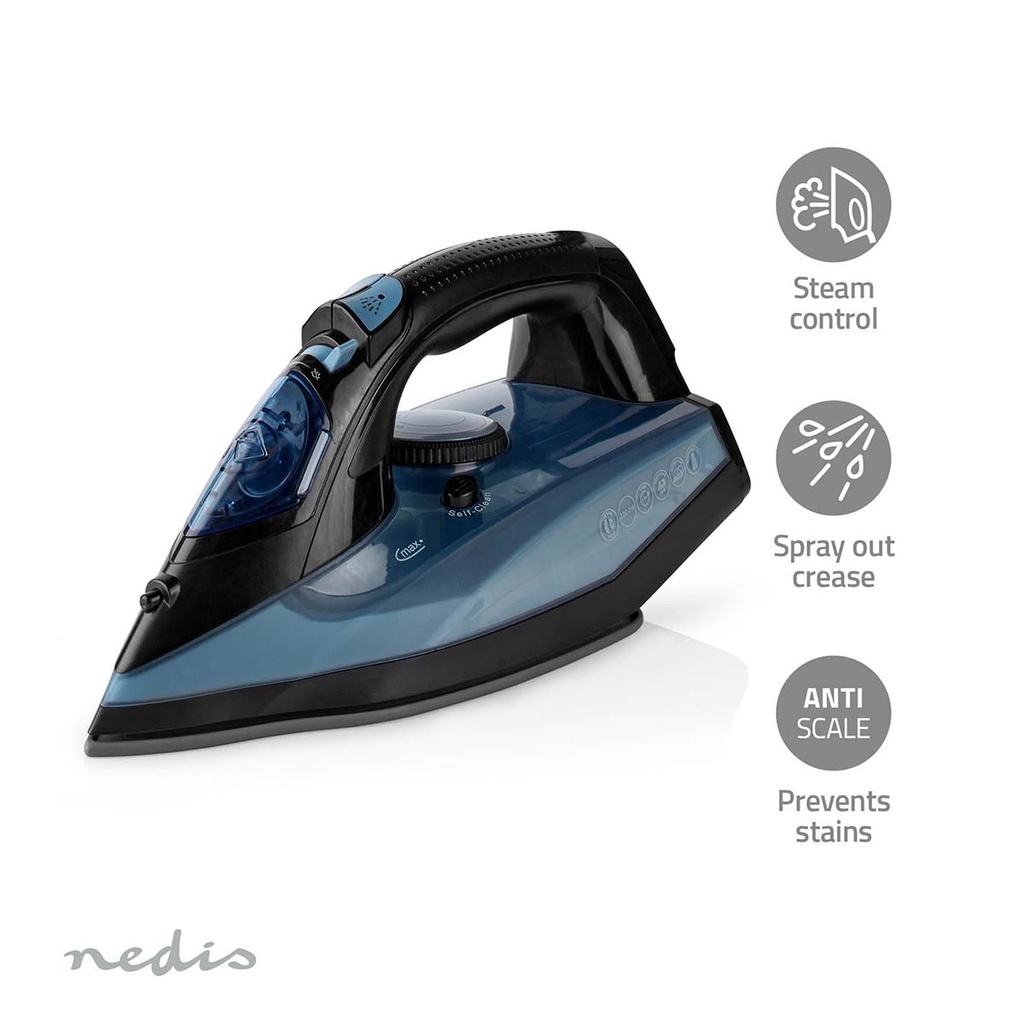 Nedis IRON2000 Fer à vapeur 2600 W 0,38 l Bleu/Noir