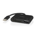 Nedis CCGB64780BK01 USB2.0-Hub USB-C - USB A / USB-C /SD & MicroSD 480 Mbps Vernikkeld Zwart