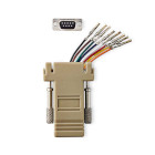 Nedis CCGB52820IV Seriële Adapter D-SUB 9-Pins Vrouwelijk - RJ45 Vrouwelijk Vernikkeld Beige