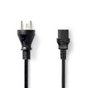 Câble d'alimentation Nedis CEGL11400BK20 Danemark - IEC-320-C13 nickelé 2 m noir