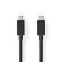 Câble USB 3.2 Gen 2 Nedis CCGB64020BK20 | USB-C 100 W 4K à 60 Hz 20 Gbit/s, nickelé, 2 m, noir