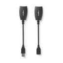 Câble USB actif Nedis CCGB60EXTBK500 USB sur CAT5e/6 12 Mbit/s 20 cm nickelé noir