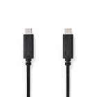Câble USB 3.2 Gen 1 Nedis CCGB64700BK30 USB-C 60 W 4K à 60 Hz 5 Gbit/s nickelé 3 m Noir