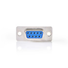 Connecteur femelle D-Sub 9 broches Nedis CCGB52801ME, pièce de châssis, nickelé argent