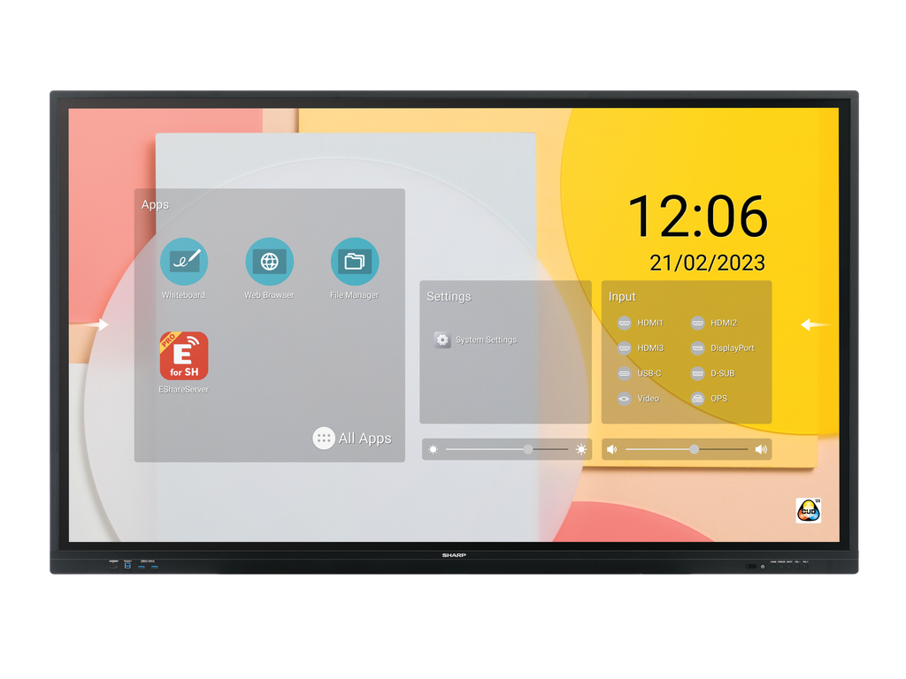 Sharp/NEC PN-LC752 Professional Touchscreen Infrared 75" 4K 450nit 16/7 Black