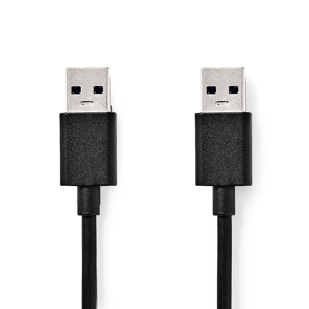 Nedis CCGB61000BK10 USB 3.2 Gen 1 Cable USB-A 5 Gbps Nickel Plated 1m Black