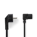 Nedis CEGL10020BK20 Power Cable | Type - IEC-320-C13 Angled Nickel Plated 2m Black