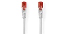 Nedis CCGL85200WT100 CAT6 Netwerkkabel | RJ45 Male | RJ45 Male | U/UTP | 10.0 m | Rond | PVC | Wit | Label