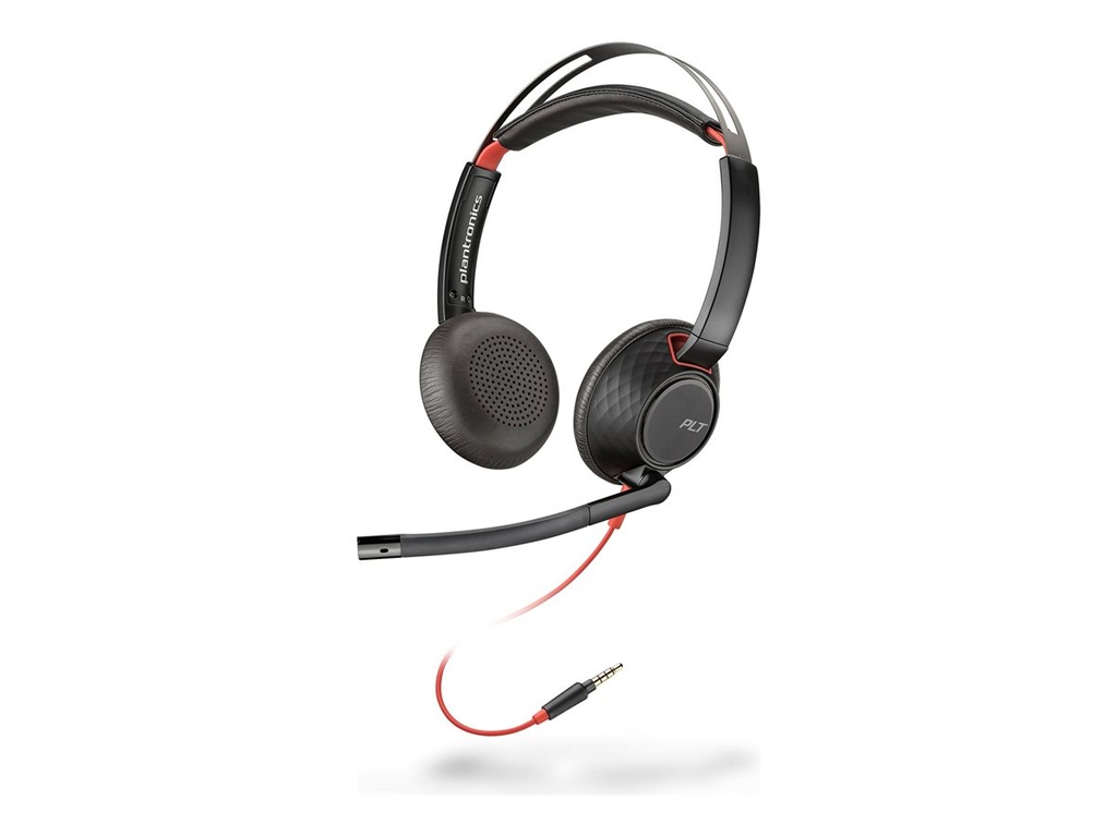 Poly 85Q68AA Blackwire 5220 Wired Headset 3.5mm Jack Black