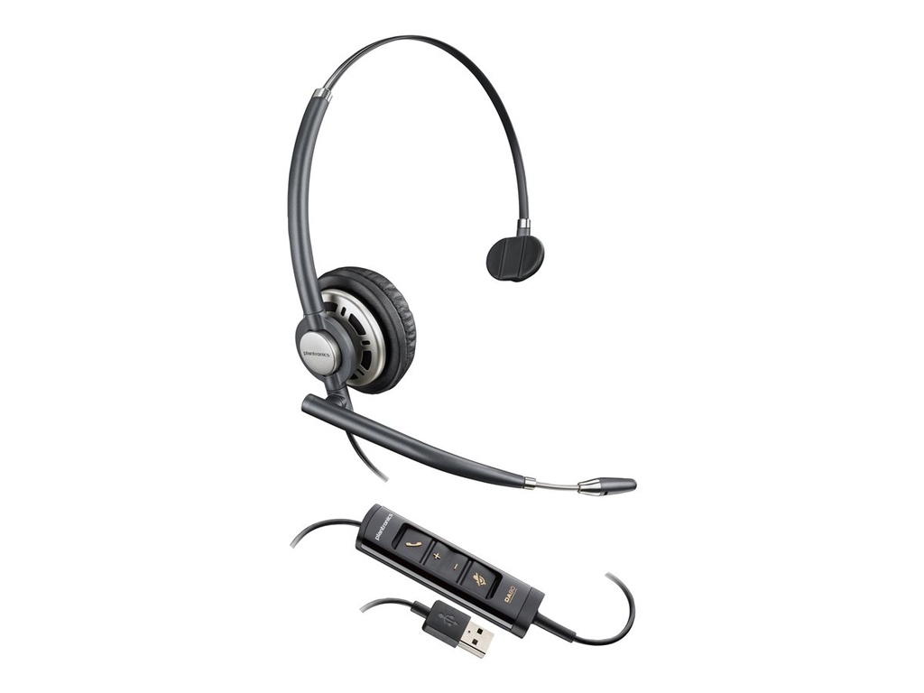 Poly 783N5AA EncorePro 715 Wired Headset USB-A Black
