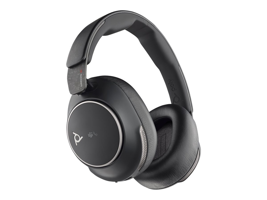 Poly 8G7U0AA Casque sans fil Voyager Surround 80 UC Microsoft Teams Surround noir