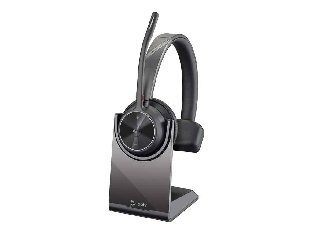 Poly 77Y93AA Voyager 4310 Draadloze Headset Teams + Houder & Adapter Zwart