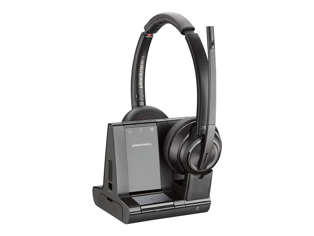 Poly 8D3H8AA#ABB Savi 8220-M Draadloze Headset DECT 1880-1900 MHz Zwart