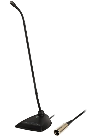 Microphone à condensateur cardioïde Shure MX418D/C, base de bureau, câble XLR de 3 m, noir