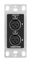 Plaque murale audio sur IP Crestron DM-NAX-2XLRI-1G avec XLR DM NAX Noir